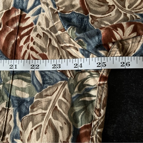 Campia Moda Hawaiian Shirt L Green Fuana S/S Aloha Lounge Size L - Picture 12 of 13